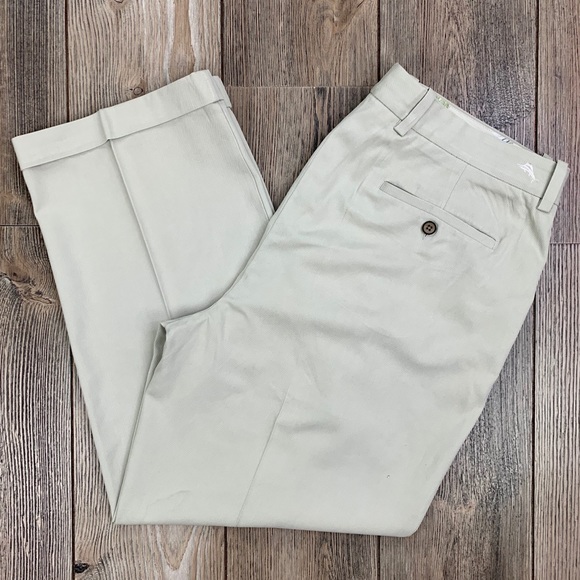 SOLD Tommy Bahama St. Thomas Pleated Silk Pants - Picture 2 of 8